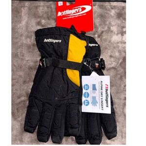 Ski Snow Gloves Mens Medium Hotfingers Alpine Dry II Insert Black Logo Windproof